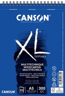 Bloc Canson - A5 - Album XL Mix Media Textured - 15 feuilles - 300 g/m²