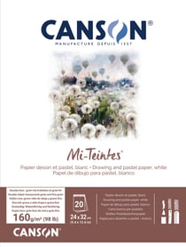 Bloc papier dessin Canson - Blanc - MI-TEINTES® 24 x 32