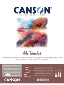 CANSON Mi-Teintes - Assortiment 10 feuilles de papier dessin A4 - 160g/m² -  Couleurs vives