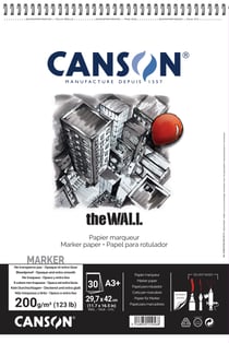 CANSON The Wall - Album reliure à anneaux métalliques - 297 x 437 mm - 30 feuilles