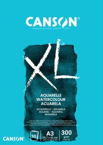Bloc aquarelle Canson XL - 30 feuilles - A3 29,7x42cm - 300 g/m²
