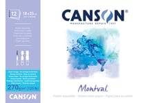 CANSON Montval - Bloc encollé - 250 x 180 mm - 12 feuilles