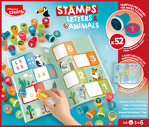 Mallette de 52 tampons Maped Creativ - Lettres animaux