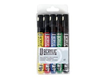 5 feutres Acrylic marqueurs - 1,2 mm - Couleurs Basiques