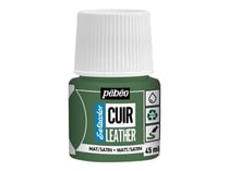 Pot 45 ml peinture acrylique pour cuir Pébéo Setacolor Cuir - Vert kaki