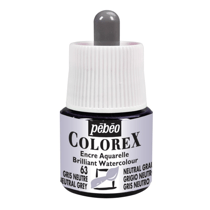 Encre aquarelle Colorex Pébéo - 45 ml - gris neutre