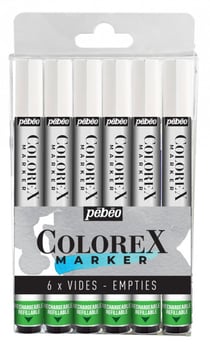 6 Marqueurs vides - Colorex Markers