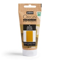 Tube 60 ml de peinture acrylique Pébéo - Origin Acrylics - Ocre Jaune