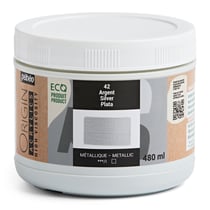 Pot 480 ml peinture acrylique Pébéo Origin Acrylics - Argent