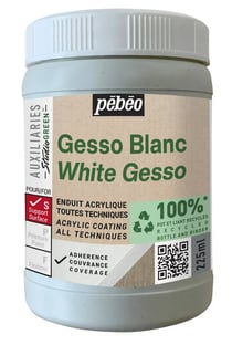 Pot 225 mL de gesso Pébéo - Studio Green - Blanc