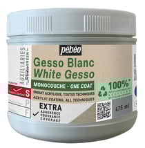 Pot 475 mL de gesso monocouche Pébéo - Studio Green - Blanc