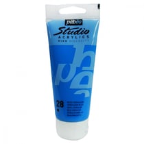 Tube 100 ml de peinture Studio Acrylics High Viscosity Pébéo - Bleu de ceruleum - Fine - Opaque