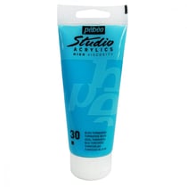 Tube 100 ml de peinture Studio Acrylics High Viscosity Pébéo - Bleu turquoise - Fine - Opaque