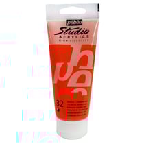 Tube 100 ml de peinture Studio Acrylics High Viscosity Pébéo - Orange de cadmium - Fine - Opaque