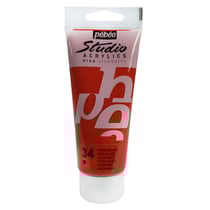 Tube 100 ml de peinture Studio Acrylics High Viscosity Pébéo - Ocre rouge - Fine - Opaque