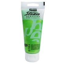 Tube 100 ml de peinture Studio Acrylics High Viscosity Pébéo - Vert jaune iridescent - Fine - Semi-opaque