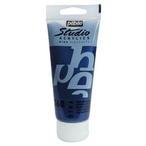 Tube 100 ml de peinture Studio Acrylics High Viscosity Pébéo - Bleu noir iridescent - Fine - Semi-opaque