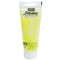 Tube 100 ml de peinture Studio Acrylics High Viscosity Pébéo - Jaune fluo - Fine - Transparent