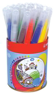Pot métal de 24 feutres de coloriage STABILO power max - pointe large