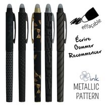 1 Effacink - Bleu - Ink Metallic Pattern Effacink - Pointe moyenne - Modèles assortis