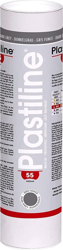 Plastiline en tube - Gris - 1kg - Médium 55