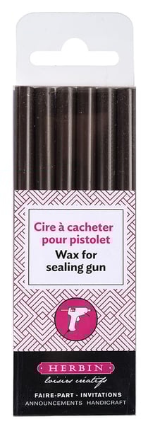 6 batons de cire à cacheter - chocolat