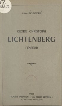 Georg Christoph Lichtenberg - Penseur