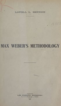 Max Weber's methodology