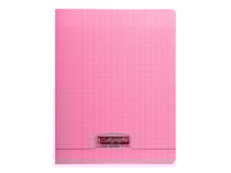 Cahier polypro - 24 x 32 cm - Calligraphe - Clairefontaine - 48 pages grands carreaux - Rose