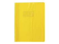 Protège-cahier - à rabats - 17x22 cm - opaque - jaune