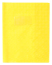Protège-cahier + Marque-page  + Porte étiquette Clairefontaine - Jaune - 17x22 - Grain Losange 18/100ème