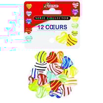 15 galets en verre - Coeur - Kim Play