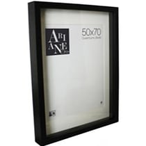 Vitrine avec passe-partout - 50x70 cm - Noir