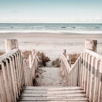 Toile - Escaliers plage - 30 cm x 30 cm