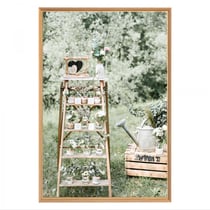 Escabeau déco - Tableau mat 65 x 97 cm 