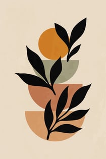 Toile Ceanothe - Feuillage noir - 30 x 45 cm