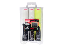 Lot de 3 marqueurs craie - Blanc et jaune - Chalk - Pointe large - Uni-ball