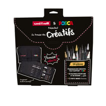 La Trousse des Créatifs 16 pièces - Posca Uniball - Couleurs assorties