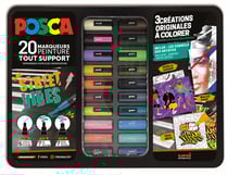 Mallette de 20 marqueurs - Posca - Street Vibes - Couleurs assorties