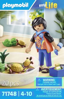 Playmobil - Famille de tortues dans un terrarium - 71748