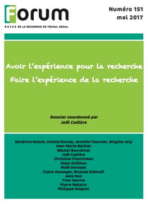 Forum 151 : Avoir l’expérience pour la recherche - Faire l’expérience de la recherche