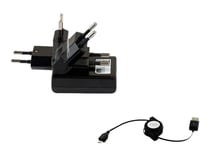 CHARGEUR SECTEUR + CABLE RETRACTABLE MICRO USB