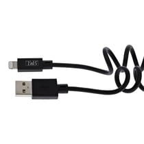Câble twist USB vers Lightning T'nB - Noir - 1m