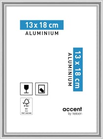 Cadre accent argent poli 13x18