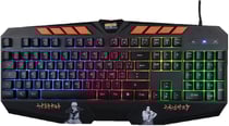 Clavier RGB filaire gaming Konix - Naruto Shippuden - Noir et orange