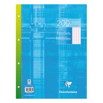 Feuilles simples 24 x 32 cm - 200 pages grands carreaux - Clairefontaine - 90 g/m² - Blanc