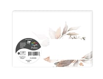 Lot de 20 enveloppes imprimées Pollen - C6 (114x162mm) - Collection eucalyptus - Rose 1 - 120g/m²