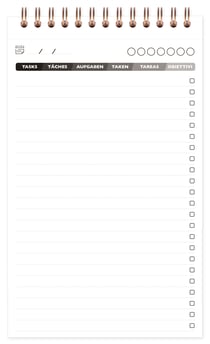 Bloc de bureau Clairefontaine - Tabac - 12 x 20 cm - My task manager Age Bag - 250 pages détachables