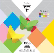Papier origami assortiment 100 feuilles (12 x 12cm)