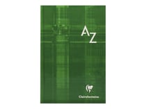 Répertoire Alphabétique: A5 Carnet en ordre alphabétique A-Z avec repères |  4 Pages pour chaque lettre | Couverture verte Motif Fleurs Blanches